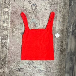 Anthropologie red tank top